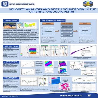 Velocity analysis and depth conversion in the offshre kaboudia permit