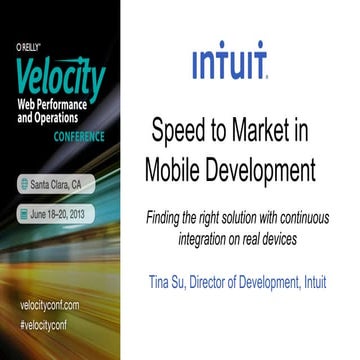 Speed to Market in Mobile Development