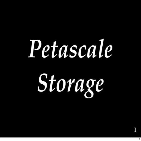 [Velocity Ignite] Petascale Storage