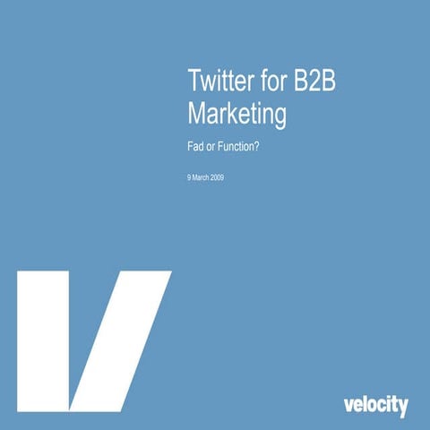 Using Twitter in B2B Marketing