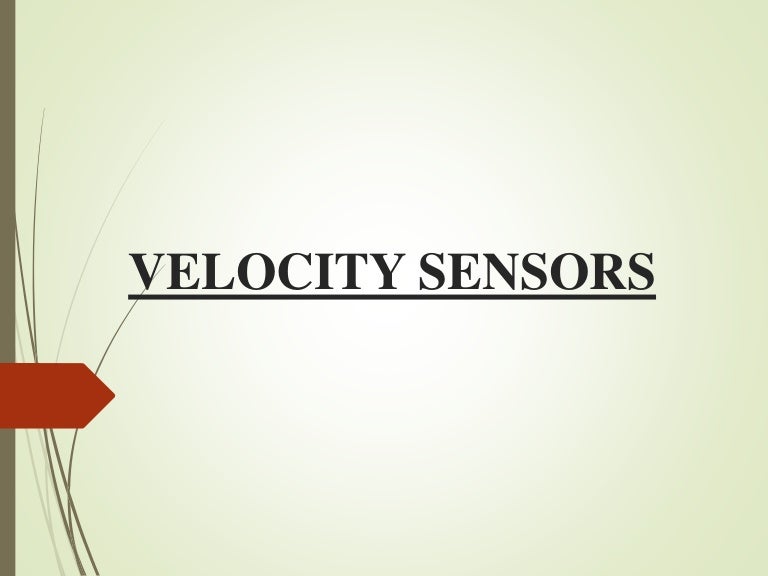 Velocity sensors in_robotics