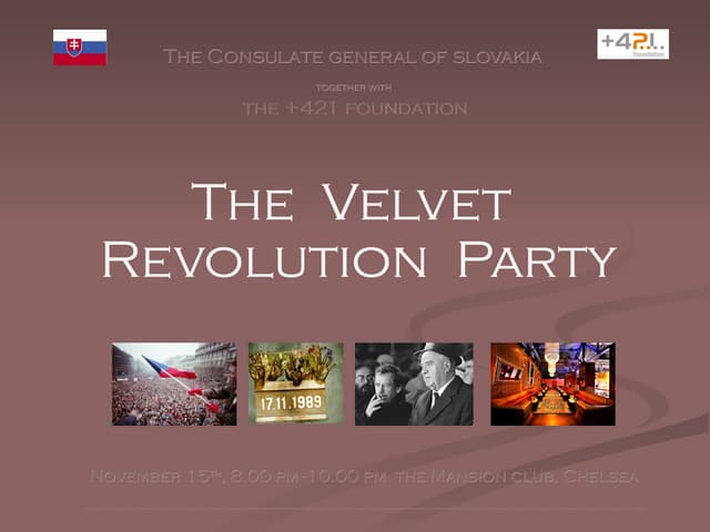 Velvet Revolution Party, New York 2008