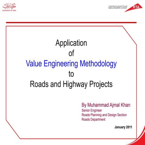 Value Engineering for Roads & Highways Project