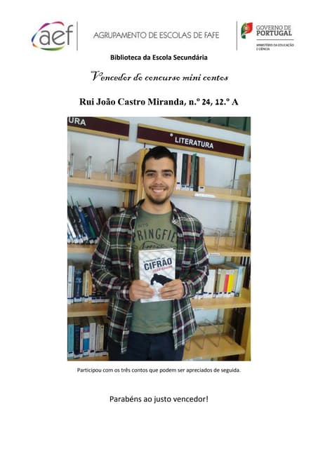 Vencedor do concurso mini contos