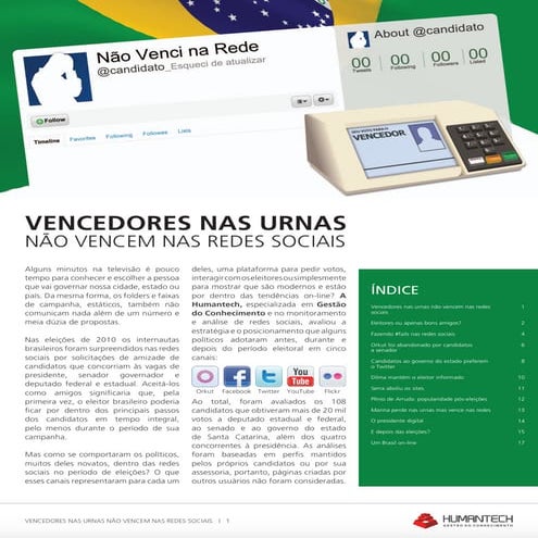 Vencedores nas urnas em 2010 não vencem nas redes sociais