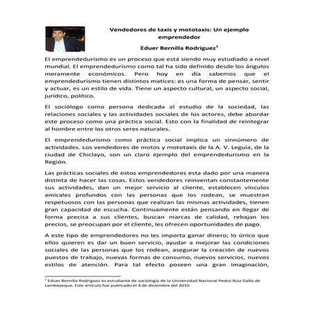 Vendedores de taxis y mototaxis