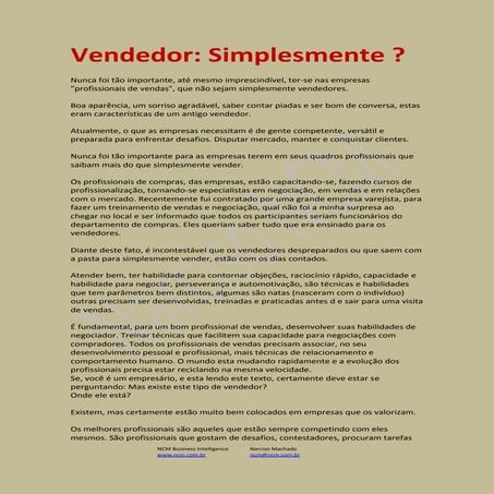 COMO VENDER MAIS E MELHOR NO VAREJO | PDF