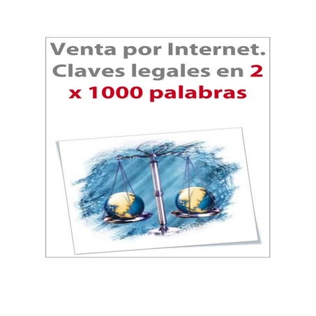 Vende en internet. claves legales en 2x1000 palabras