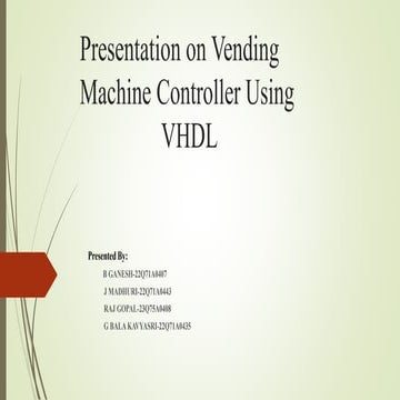 Vending Machine Controller using VHDL ppt.pdf
