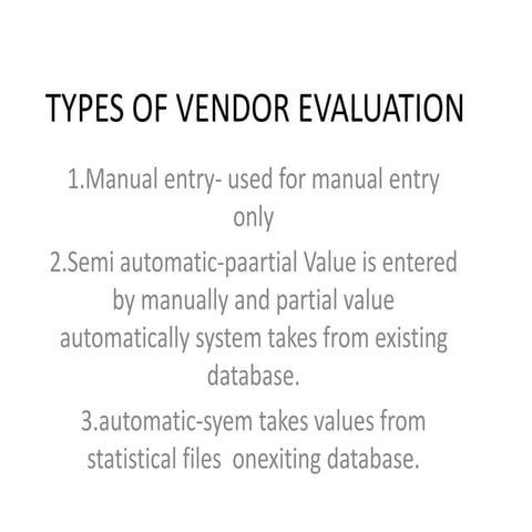  sap mm Vendor evaluation