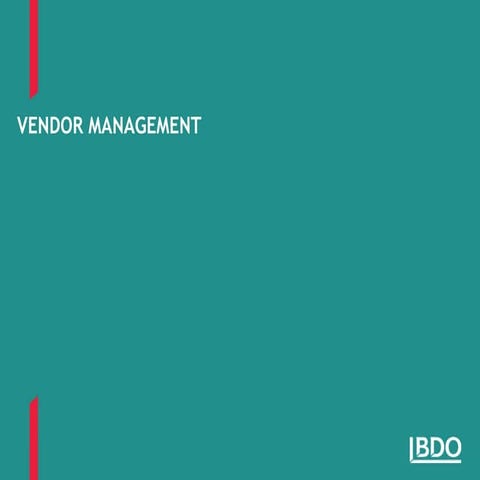 Vendor management