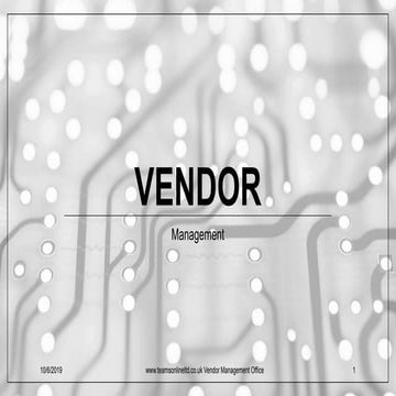 Vendor management