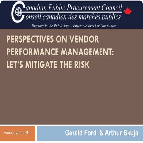 Vendor performance Management CPPC conference