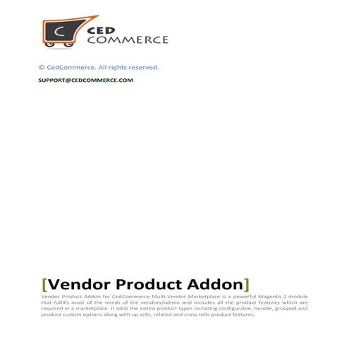 Vendor Product Addon - Magento2 Multi-Vendor Marketplace by CedCommerce