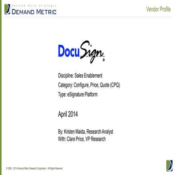 Vendor Profile: DocuSign