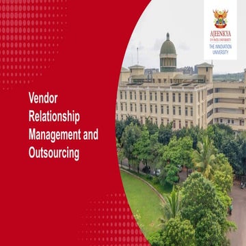 Vendor Relationship Management and Outsourcing