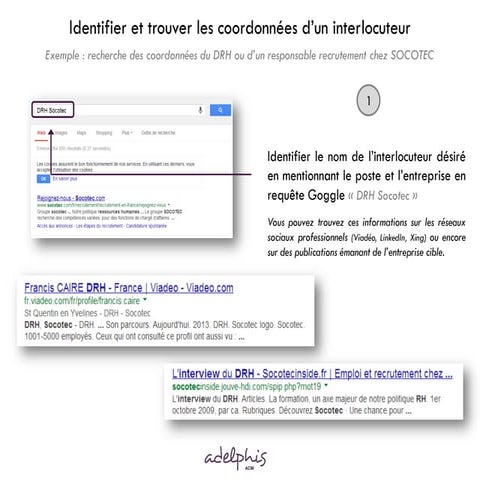 Vendretips - identifier et trouver les coordonnées d'un interlocuteur | PDF