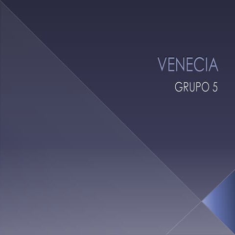 Venecia!!! URBANISMO 1