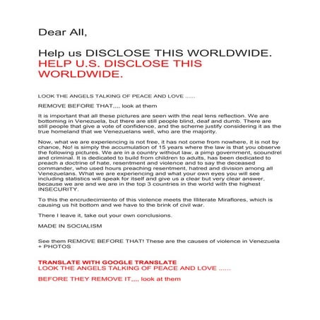 Venezuela disclosure