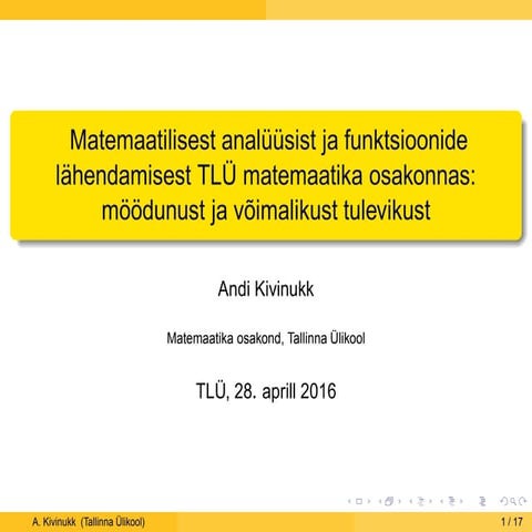 Venia legendi 2016 Andi Kivinukk