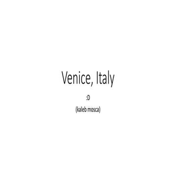 Venice, italy | PPTX