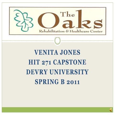 Facility internship presentation