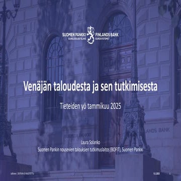 Venäjän talous, tieteiden yö 2025
