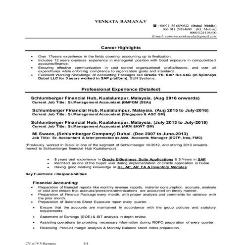 Venkata ramana cv | DOCX