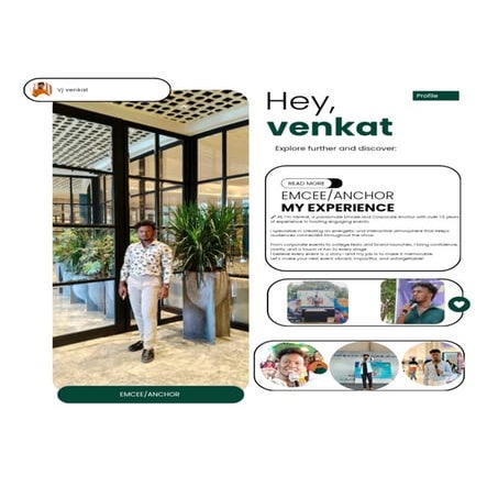 Emcee/anchor vj venkat 🔹 Audience engagement with energy