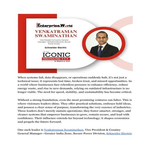 Venkatraman Swaminathan_ Powering India’s Digital Future with Purpose ...