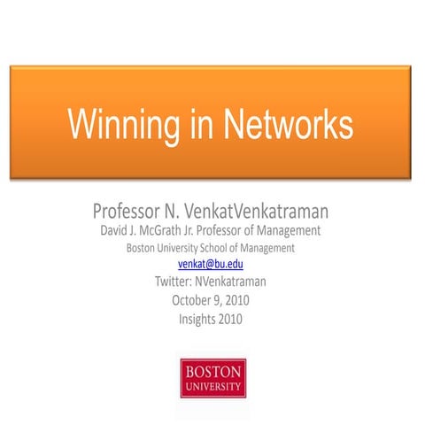 Winning in Networks