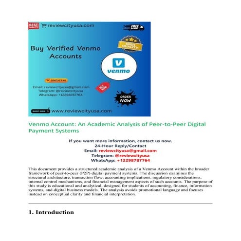 Top 11 Platforms to Purchase Verified Venmo Accounts | PDF