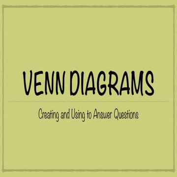 Venn diagrams