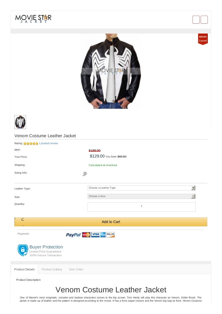 venom jacket price