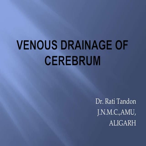 Venous drainage of brain