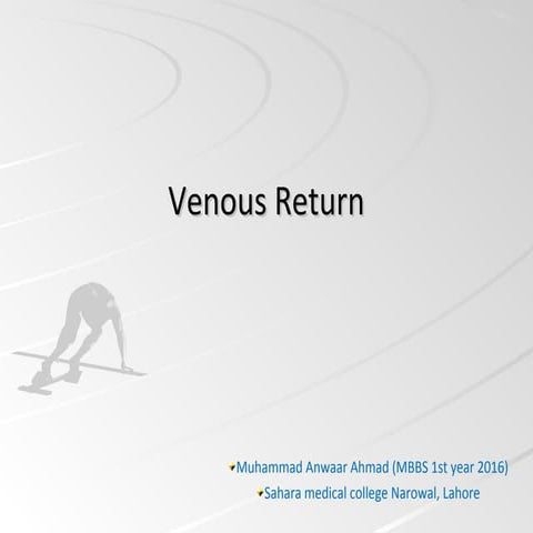 Venous return 18 07-2017