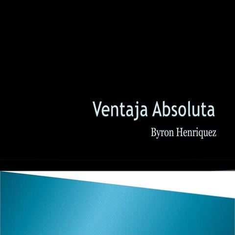 Ventaja Absoluta - Adam Smith