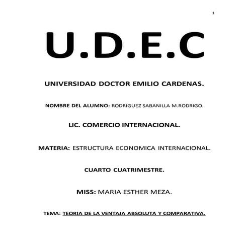 Ventaja comparativa y absoluta