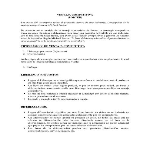 Ventaja competitiva | PDF