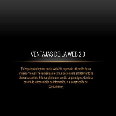 Ventajas de la web 2