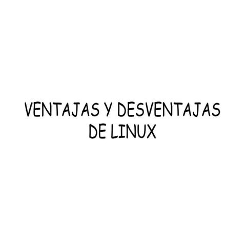 Ventajas de linux