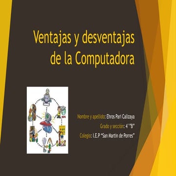 Ventajas y desventajas de la computadora | PPTX