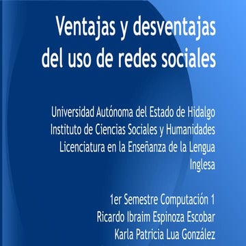 Ventajas y desventajas de las redes sociales 