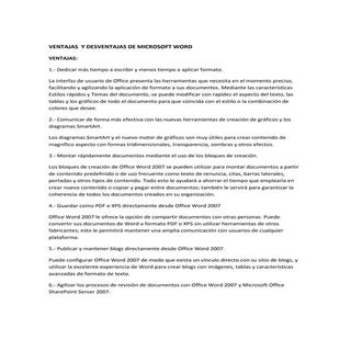 Ventajas  y desventajas de microsof...