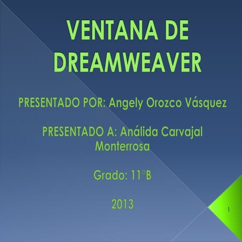 Ventana de Dreamweaver