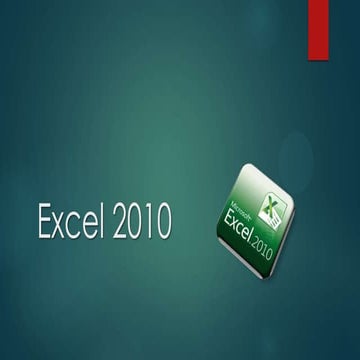 Ventana y sus partes excel 2010
