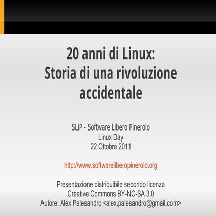 Venti anni di GNU/Linux