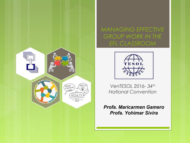 Managing Effective Group Work In The Efl Classroom Ppt Managing Effective Group Work In The Efl Classroom Ppt