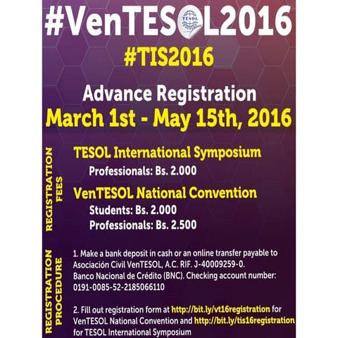 #VenTESOL Latest Announcements