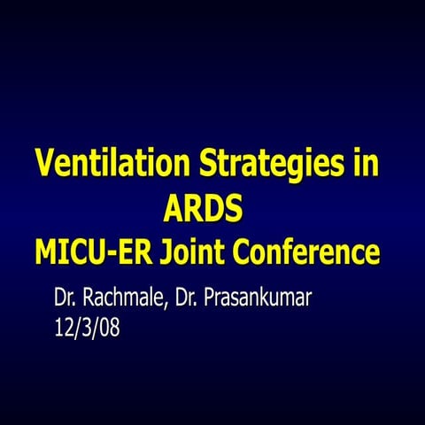 Ventilation strategies in ards   rachmale
